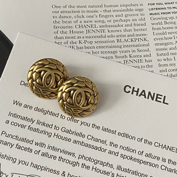 Chanel Button Earrings - Picture 2 of 8
